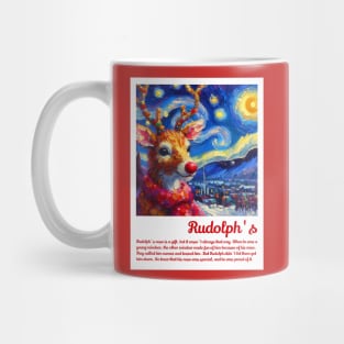 Rudolph rednose in starry night Mug